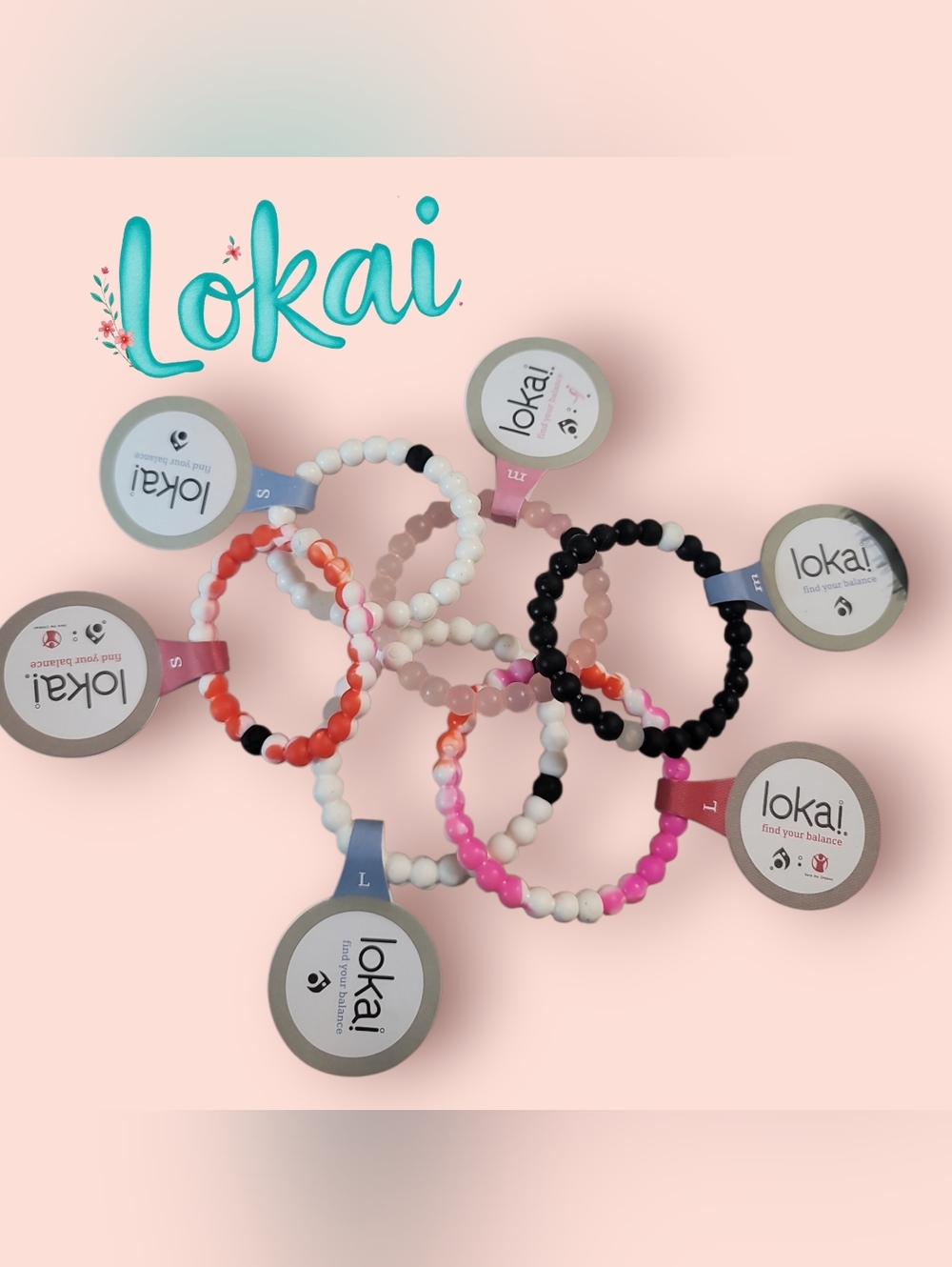 Lokai Silicone Beaded Bracelt Set Of 6